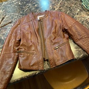 Faux leather jacket from target